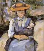 Paul Cezanne Fillette a la poupee china oil painting reproduction